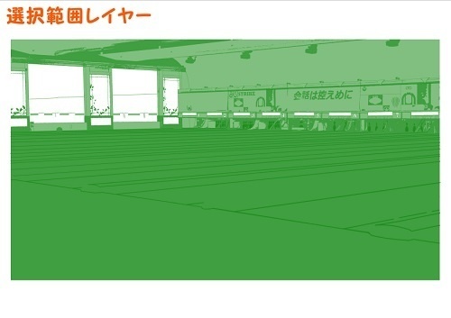 【マンガ背景用素材】【ボウリング場】レーン⑨【夜/昼/トーンなしセット】【3変化対応】【zip転送で中身はclipファィル】