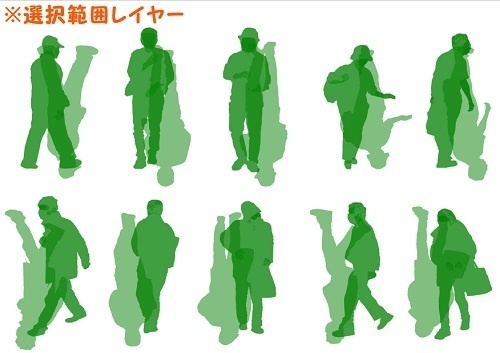 【マンガ背景用素材】【モブ】ウォーカー_高齢者⑥【夜/昼/トーンなしセット】【7変化対応】【zip転送で中身はclipファィル】