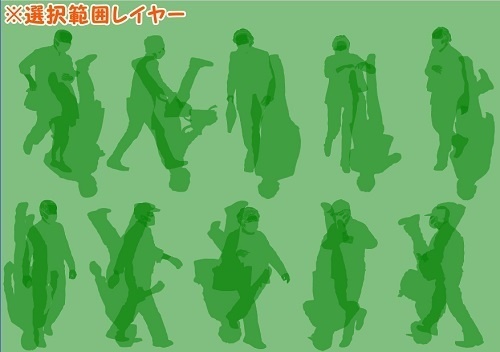 【マンガ背景用素材】【モブ】ウォーカー_高齢者⑦【夜/昼/トーンなしセット】【7変化対応】【zip転送で中身はclipファィル】