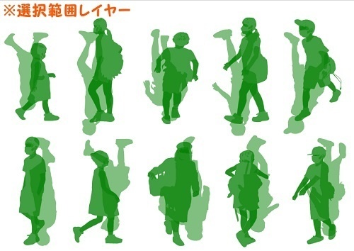 【マンガ背景用素材】【モブ】ウォーカー_子供10人(春夏秋服)②【夜/昼/トーンなしセット】【7変化対応】【zip転送で中身はclipファィル】