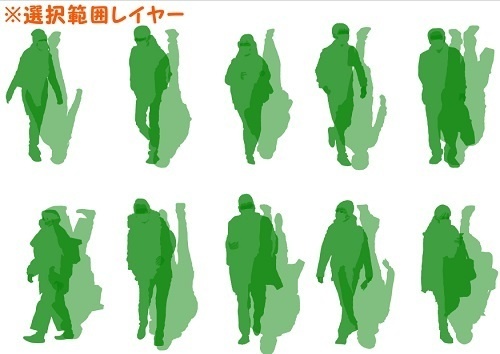 【マンガ背景用素材】【モブ】ウォーカー_男女(冬服)③【夜/昼/トーンなしセット】【7変化対応】【zip転送で中身はclipファィル】