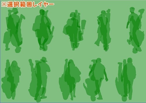 【マンガ背景用素材】【モブ】ウォーカー_後ろ向き男女②【夜/昼/トーンなしセット】【7変化対応】【zip転送で中身はclipファィル】