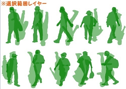 【マンガ背景用素材】【モブ】ウォーカー_高齢者⑧【夜/昼/トーンなしセット】【7変化対応】【zip転送で中身はclipファィル】