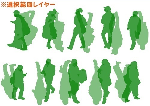 【マンガ背景用素材】【モブ】ウォーカー_俯瞰10人(冬服)③【夜/昼/トーンなしセット】【7変化対応】【zip転送で中身はclipファィル】