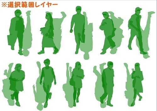 【マンガ背景用素材】【モブ】ウォーカー_男女10人(春夏秋服)⑧【夜/昼/トーンなしセット】【7変化対応】【zip転送で中身はclipファィル】