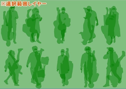 【マンガ背景用素材】【モブ】ウォーカー_男女10人(春夏秋服)⑨【夜/昼/トーンなしセット】【7変化対応】【zip転送で中身はclipファィル】