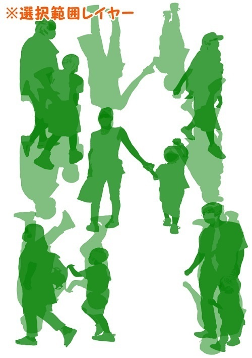 【マンガ背景用素材】【モブ】親子_5組(夏服)①【夜/昼/トーンなしセット】【7変化対応】【zip転送で中身はclipファィル】