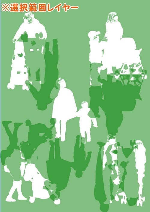 【マンガ背景用素材】【モブ】親子_5組(冬服)①【夜/昼/トーンなしセット】【7変化対応】【zip転送で中身はclipファィル】