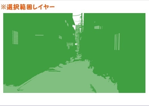 【マンガ背景用素材】【住宅街】峡路地①【夜/昼/トーンなしセット】【3変化対応】【zip転送で中身はclipファィル】