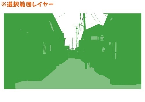 【マンガ背景用素材】【住宅街】中路地⑬【夜/昼/トーンなしセット】【3変化対応】【zip転送で中身はclipファィル】