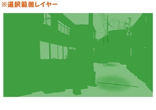 【マンガ背景用素材】【住宅街】廃墟A_4【夜/昼/トーンなしセット】【3変化対応】【zip転送で中身はclipファィル】