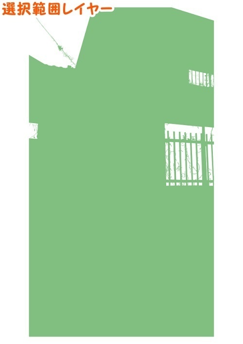 【マンガ背景用素材】【住宅街】廃墟A_7【夜/昼/トーンなしセット】【3変化対応】【zip転送で中身はclipファィル】