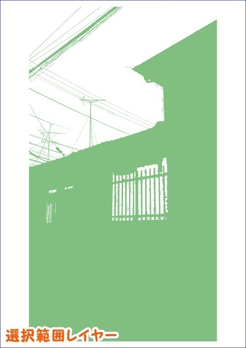 【マンガ背景用素材】【住宅街】廃墟A_11【夜/昼/トーンなしセット】【3変化対応】【zip転送で中身はclipファィル】