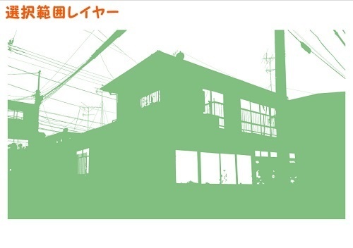 【マンガ背景用素材】【住宅街】廃墟A_1【夜/昼/トーンなしセット】【3変化対応】【zip転送で中身はclipファィル】