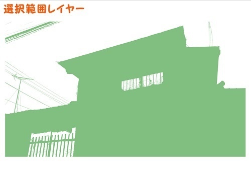 【マンガ背景用素材】【住宅街】廃墟A_6【夜/昼/トーンなしセット】【3変化対応】【zip転送で中身はclipファィル】