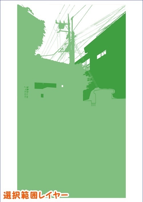 【マンガ背景用素材】【住宅街】廃墟A_19【夜/昼/トーンなしセット】【3変化対応】【zip転送で中身はclipファィル】