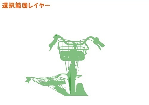 【マンガ背景用素材】【自転車】電動ママチャリP_19【夜/昼/トーンなしセット】【3変化対応】【zip転送で中身はclipファィル】