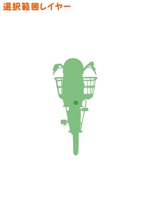 【マンガ背景用素材】【自転車】電動ママチャリP_10【夜/昼/トーンなしセット】【3変化対応】【zip転送で中身はclipファィル】