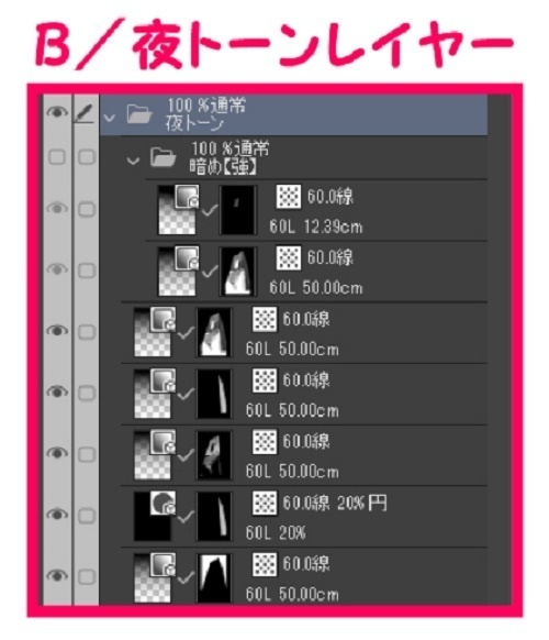 【マンガ背景用素材】【渋谷】再開発ビルSS⑤【夜/昼/トーンなしセット】【3変化対応】【zip転送で中身はclipファィル】