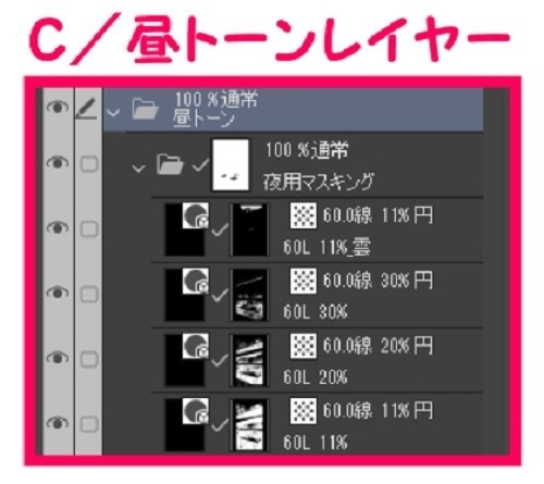【マンガ背景用素材】【渋谷】駅東口交差点④【夜/昼/トーンなしセット】【3変化対応】【zip転送で中身はclipファィル】
