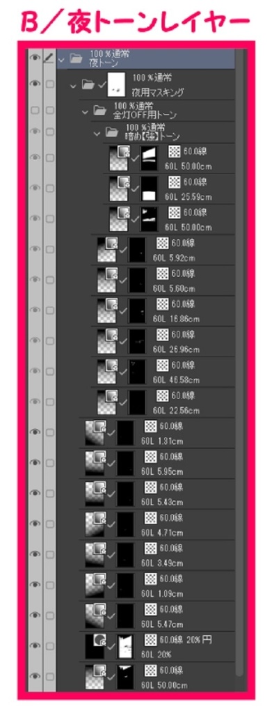 【マンガ背景用素材】【渋谷】駅東口交差点④【夜/昼/トーンなしセット】【3変化対応】【zip転送で中身はclipファィル】