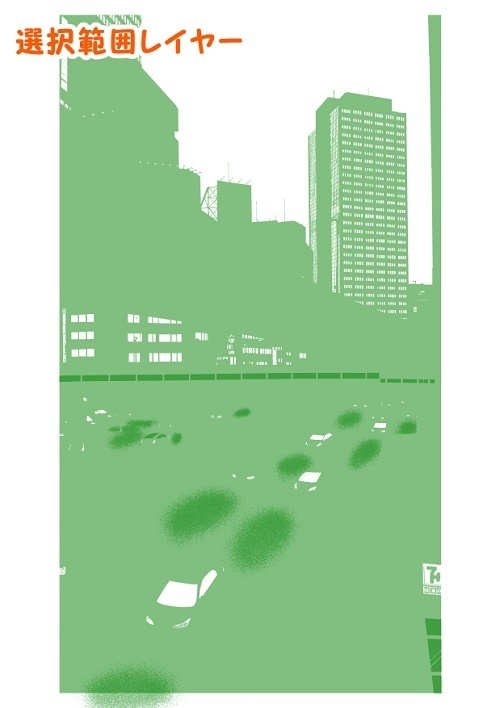 【マンガ背景用素材】【渋谷】駅東口交差点③【夜/昼/トーンなしセット】【3変化対応】【zip転送で中身はclipファィル】