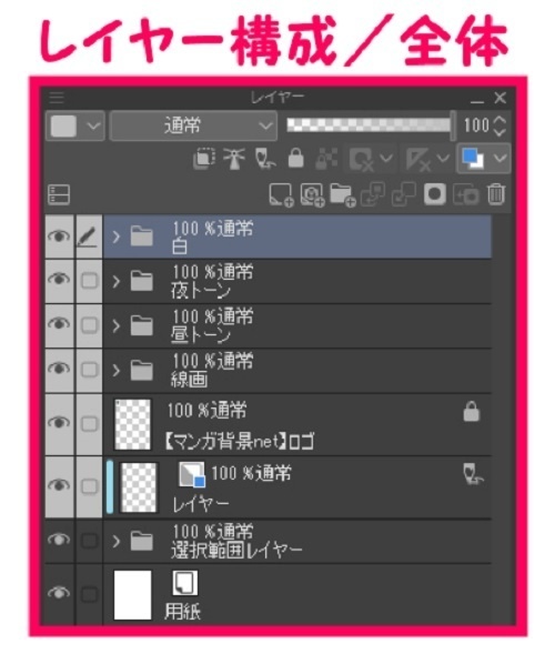 【マンガ背景用素材】【展望ビル】対面高層ビル⑨【夜/昼/トーンなしセット】【3変化対応】【zip転送で中身はclipファィル】