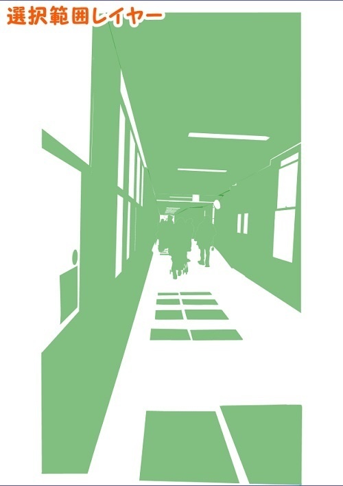 【マンガ背景用素材】【動物園】UN__キリン舎①【夜/昼/トーンなしセット】【3変化対応】【zip転送で中身はclipファィル】