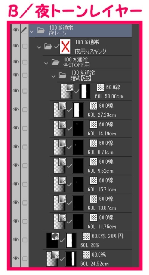 【マンガ背景用素材】【展望ビル】俯瞰ビル⑩【夜/昼/トーンなしセット】【3変化対応】【zip転送で中身はclipファィル】