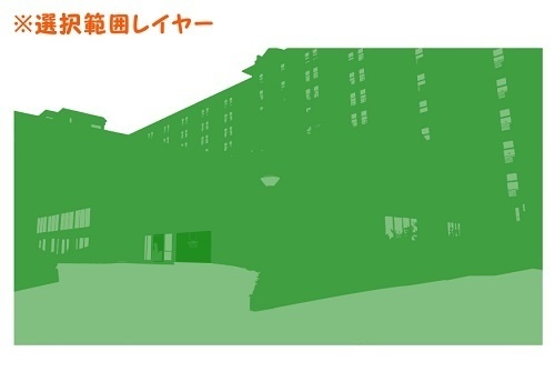 【マンガ背景用素材】【ホテル】MR_外観①【夜/昼/トーンなしセット】【3変化対応】【zip転送で中身はclipファィル】