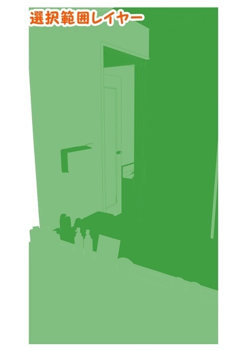 【マンガ背景用素材】【ホテル】MR_洗面浴室⑤【夜/昼/トーンなしセット】【3変化対応】【zip転送で中身はclipファィル】