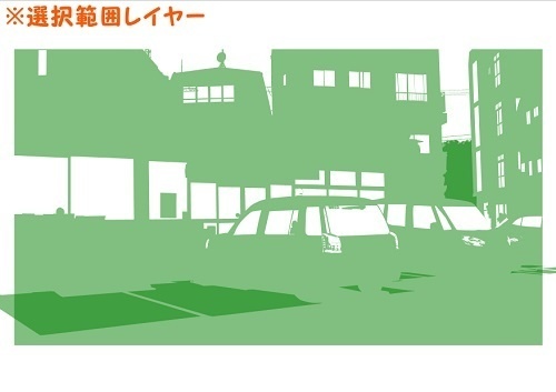 【マンガ背景用素材】【コンビニ】M_外観⑤【夜/昼/トーンなしセット】【3変化対応】【zip転送で中身はclipファィル】