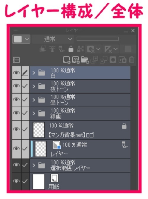 【マンガ背景用素材】【コンビニ】M_外観⑪【夜/昼/トーンなしセット】【3変化対応】【zip転送で中身はclipファィル】