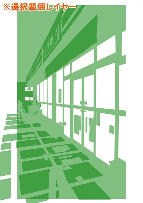 【マンガ背景用素材】【コンビニ】M_外観⑭【夜/昼/トーンなしセット】【3変化対応】【zip転送で中身はclipファィル】