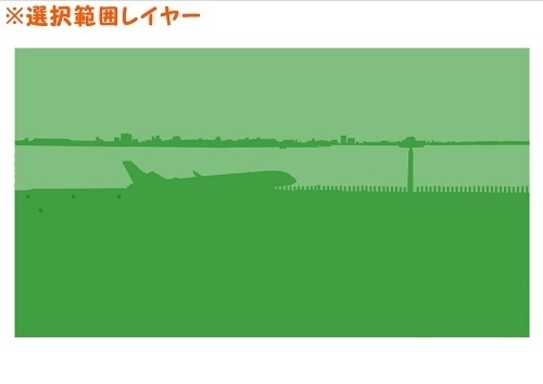 【マンガ背景用素材】【空港】H_滑走路_離陸⑥【夜/昼/トーンなしセット】【3変化対応】【zip転送で中身はclipファィル】