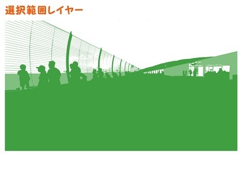 【マンガ背景用素材】【空港】H_屋外展望デッキ⑦【夜/昼/トーンなしセット】【3変化対応】【zip転送で中身はclipファィル】