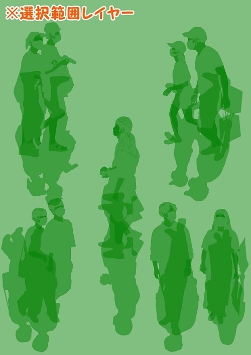 【マンガ背景用素材】【モブ】ウォーカー_カップル5組10人(春夏秋)③【夜/昼/トーンなしセット】【7変化対応】【zip転送で中身はclipファィル】