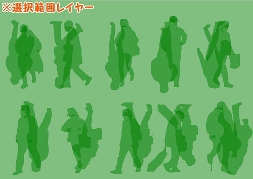 【マンガ背景用素材】【モブ】ウォーカー_高齢者⑩【夜/昼/トーンなしセット】【7変化対応】【zip転送で中身はclipファィル】