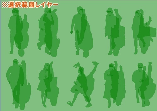 【マンガ背景用素材】【モブ】ウォーカー_男女(冬服)⑤【夜/昼/トーンなしセット】【7変化対応】【zip転送で中身はclipファィル】