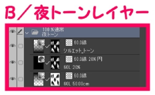 【マンガ背景用素材】【モブ】親子_5組(春夏秋服)②【夜/昼/トーンなしセット】【7変化対応】【zip転送で中身はclipファィル】