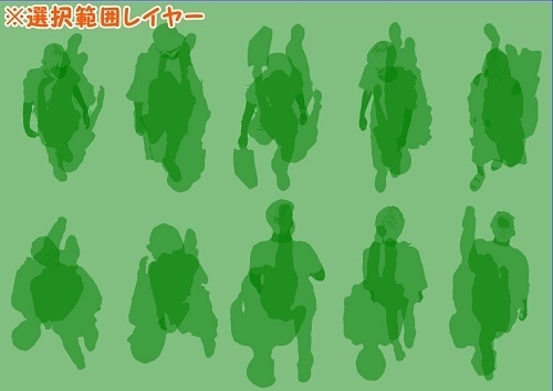 【マンガ背景用素材】【モブ】ウォーカー_俯瞰10人(春夏秋服)④【夜/昼/トーンなしセット】【7変化対応】【zip転送で中身はclipファィル】