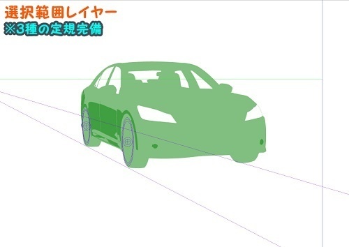 【マンガ背景用素材】【車】セダン車_TC黒②【夜/昼/トーンなしセット】【3変化対応】【zip転送で中身はclipファィル】