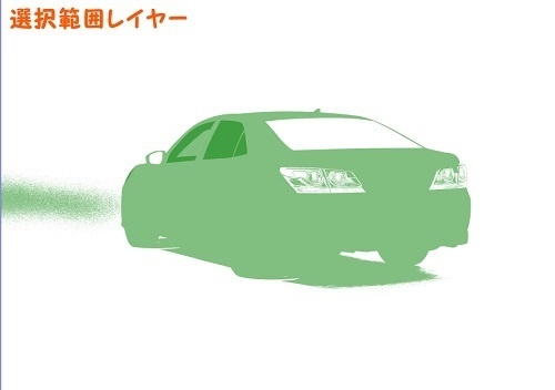 【マンガ背景用素材】【車】セダン車_TC黒⑥【夜/昼/トーンなしセット】【3変化対応】【zip転送で中身はclipファィル】