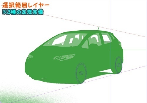 【マンガ背景用素材】【車】小型車HF_⑧【夜/昼/トーンなしセット】【3変化対応】【zip転送で中身はclipファィル】