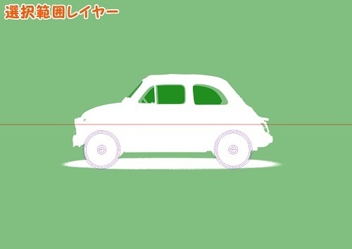 【マンガ背景用素材】【車】軽自動車FC_⑦【夜/昼/トーンなしセット】【3変化対応】【zip転送で中身はclipファィル】