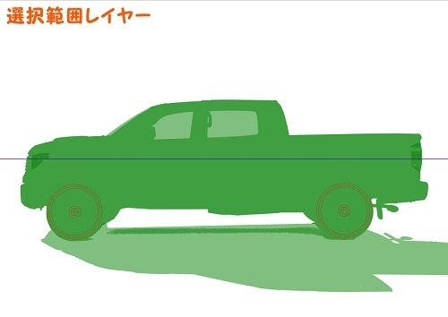 【マンガ背景用素材】【車】四輪駆動車TH_⑦【夜/昼/トーンなしセット】【3変化対応】【zip転送で中身はclipファィル】