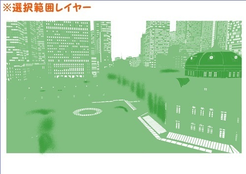 【マンガ背景用素材】【東京】東京駅丸の内駅舎_23【夜/昼/トーンなしセット】【3変化対応】【zip転送で中身はclipファィル】