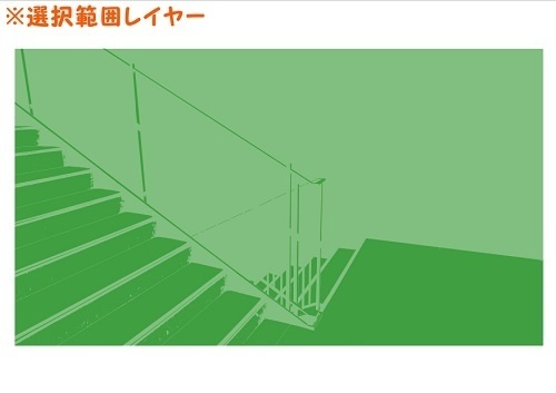 【マンガ背景用素材】【ショッピングモールA】非常階段⑤【夜/昼/トーンなしセット】【3変化対応】【zip転送で中身はclipファィル】