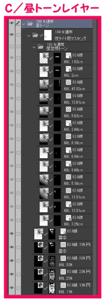 【マンガ背景用素材】【原宿】竹下通り①【夜/昼/トーンなしセット】【3変化対応】【zip転送で中身はclipファィル】