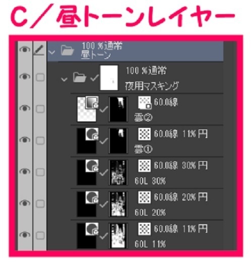 【マンガ背景用素材】【原宿】竹下通り③【夜/昼/トーンなしセット】【3変化対応】【zip転送で中身はclipファィル】